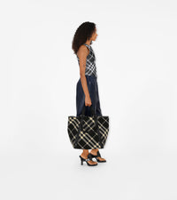 W SHOULDER TOTE BAG BLACK/CALICO