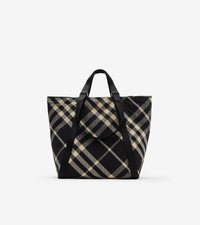 W SHOULDER TOTE BAG BLACK/CALICO