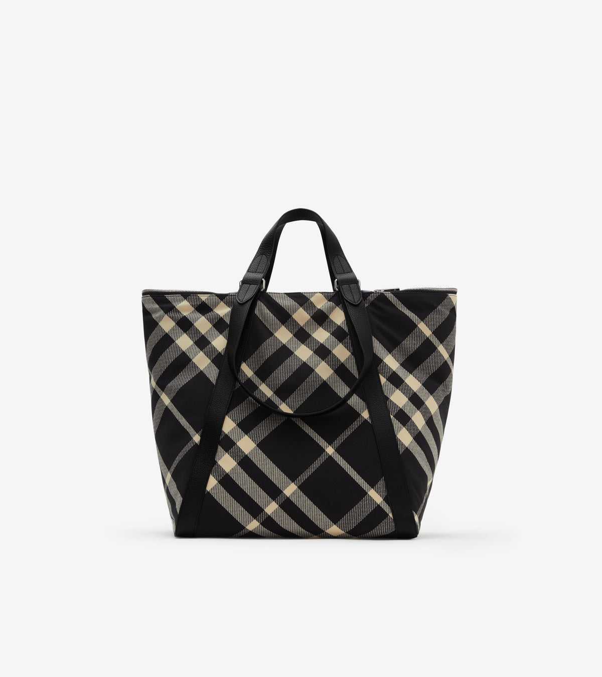 W SHOULDER TOTE BAG BLACK/CALICO