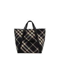 W SHOULDER TOTE BAG BLACK/CALICO