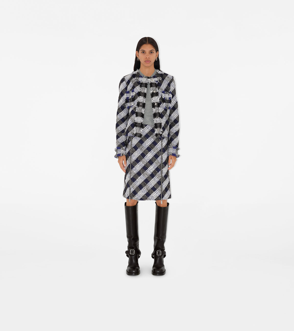 W SKIRTS CASUAL BLUE/WHITE