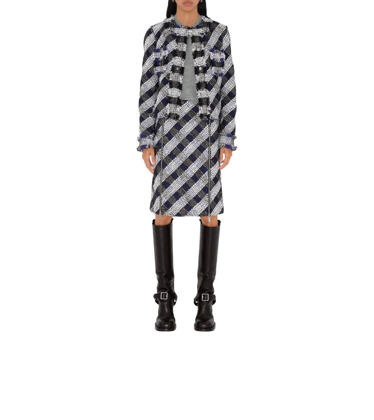W SKIRTS CASUAL BLUE/WHITE
