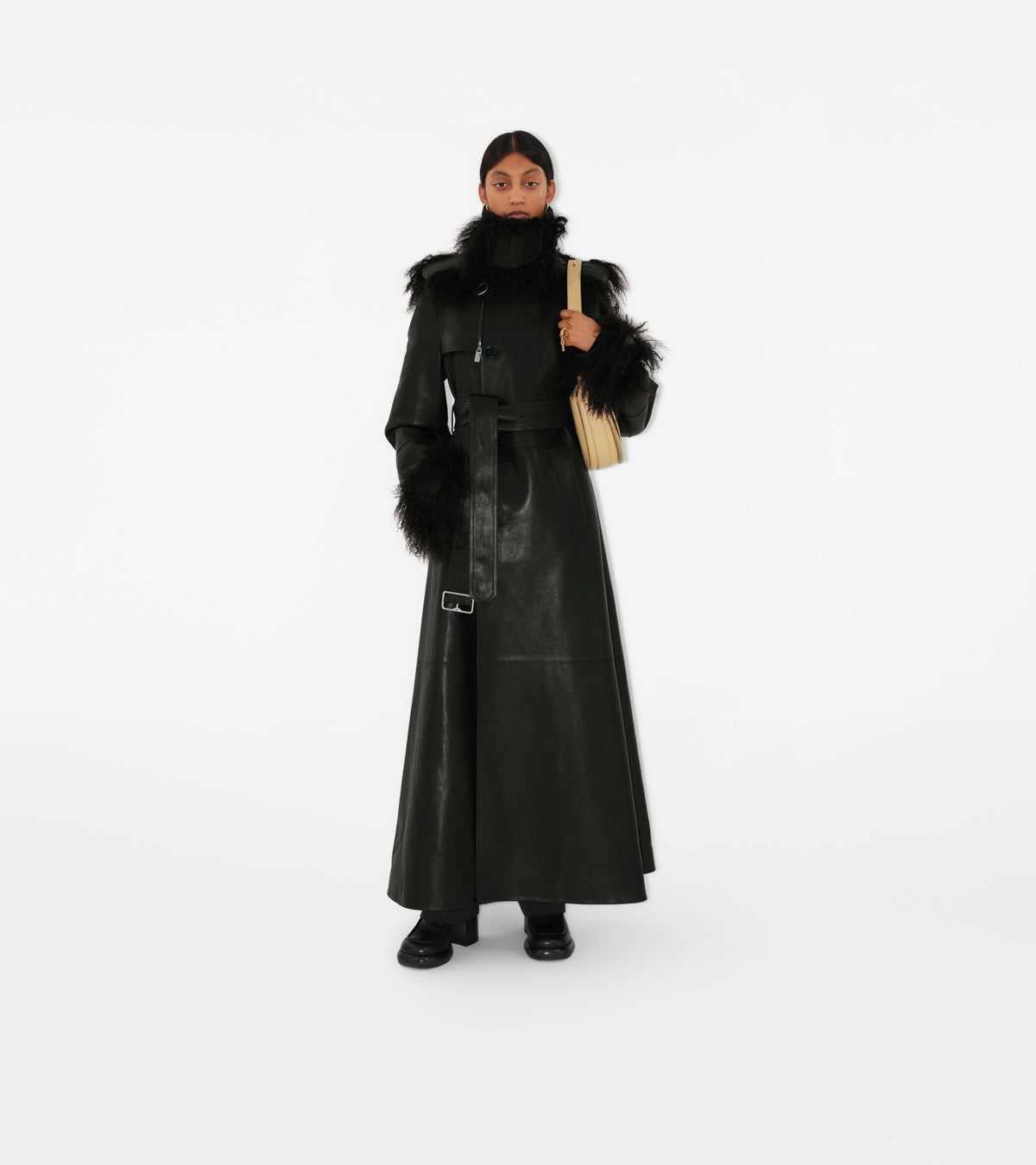 W D BREASTED COAT NOIR