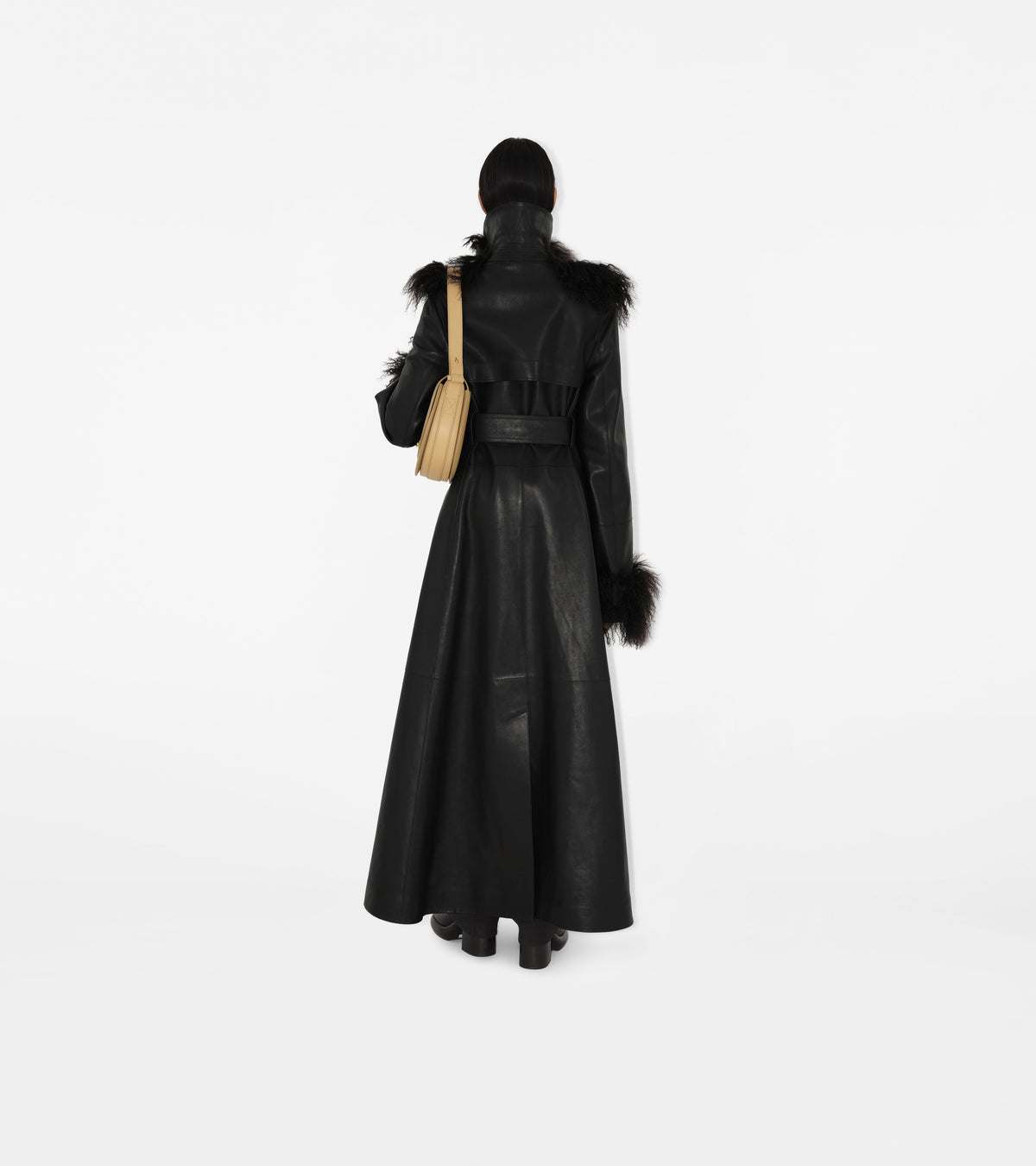 W D BREASTED COAT NOIR