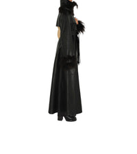 W D BREASTED COAT NOIR