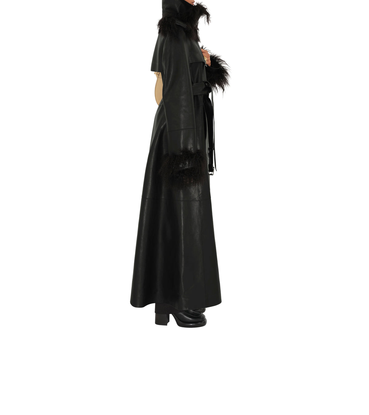 W D BREASTED COAT NOIR