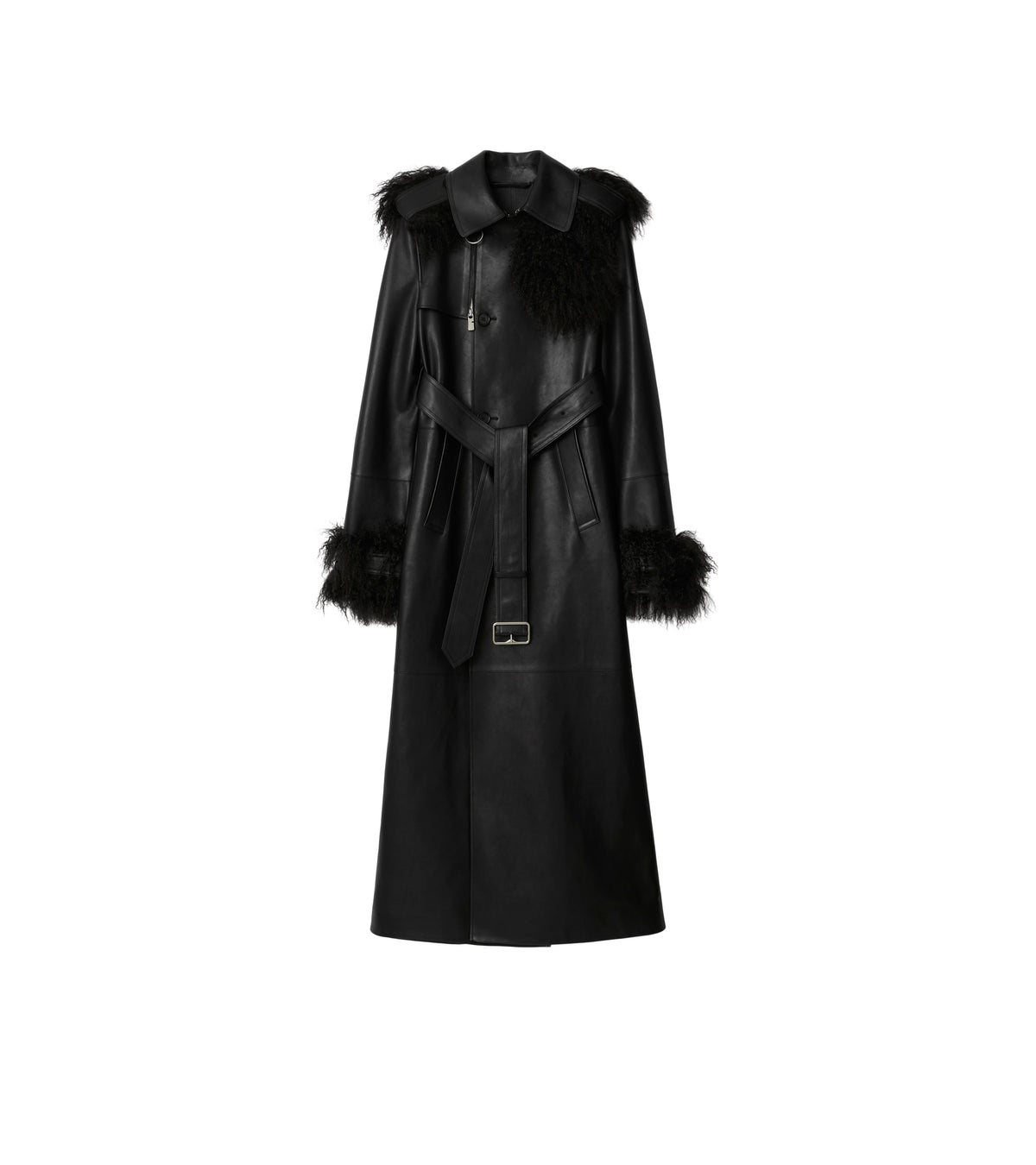 W D BREASTED COAT NOIR
