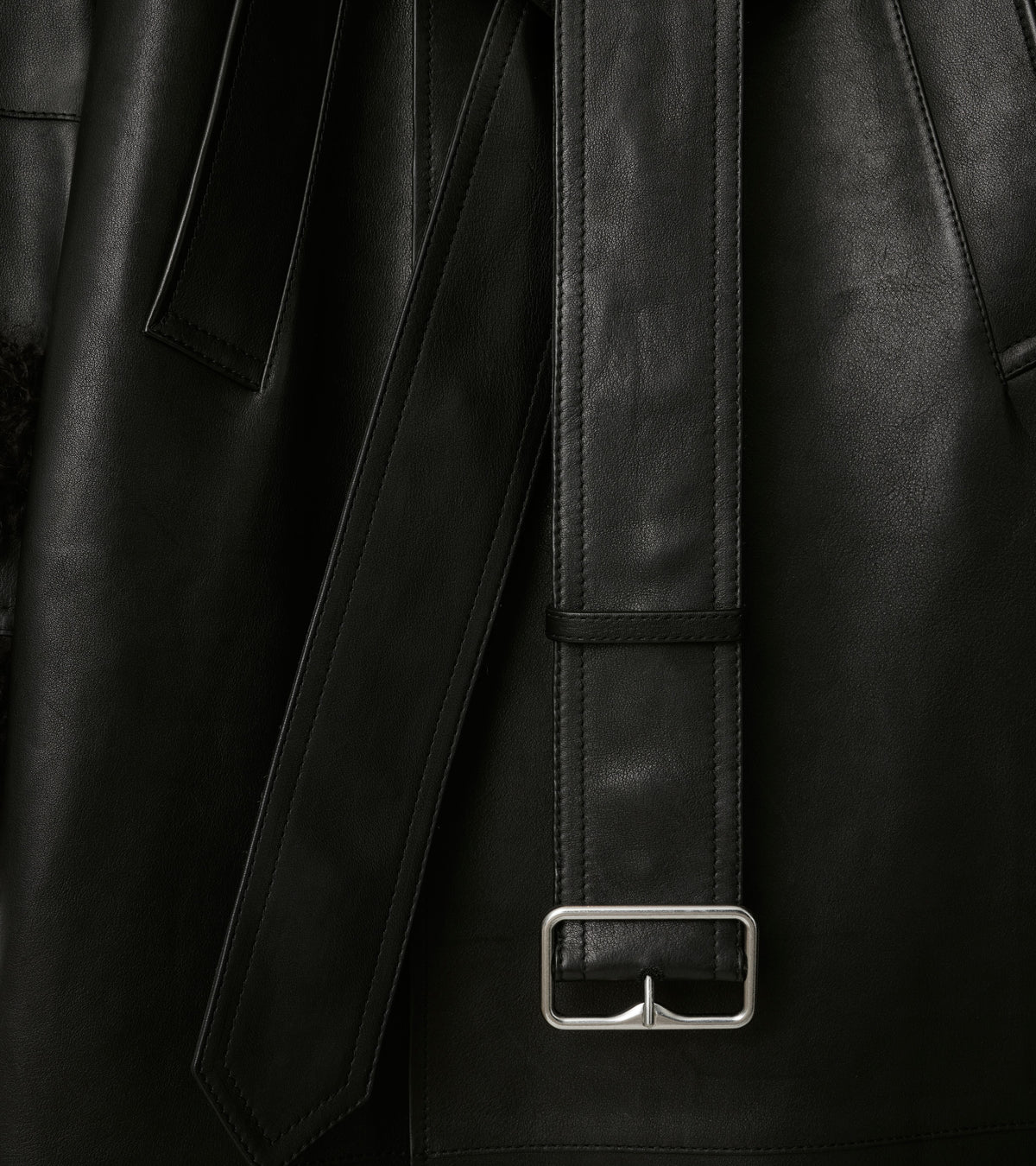 W D BREASTED COAT NOIR