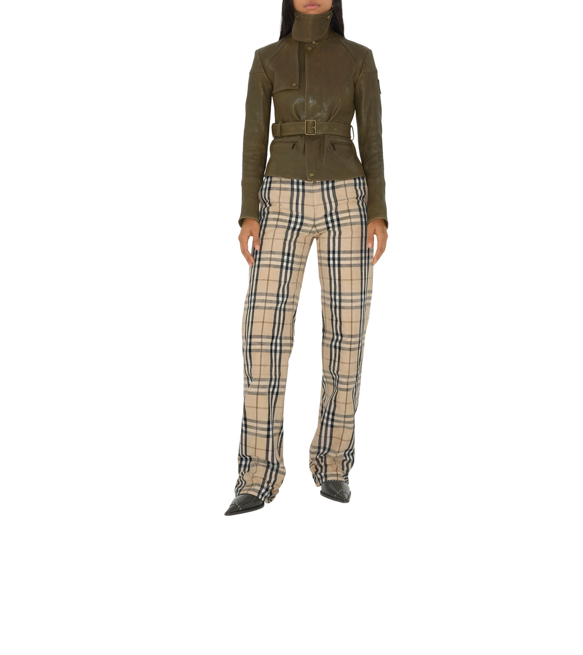 W DENIM STRAIGHT GRAIN IP CHECK