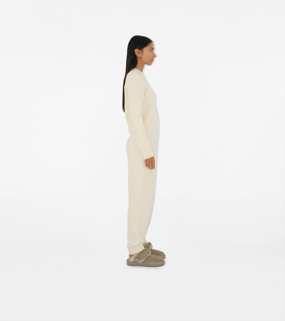 W KNIT TROUSERS NEIGE