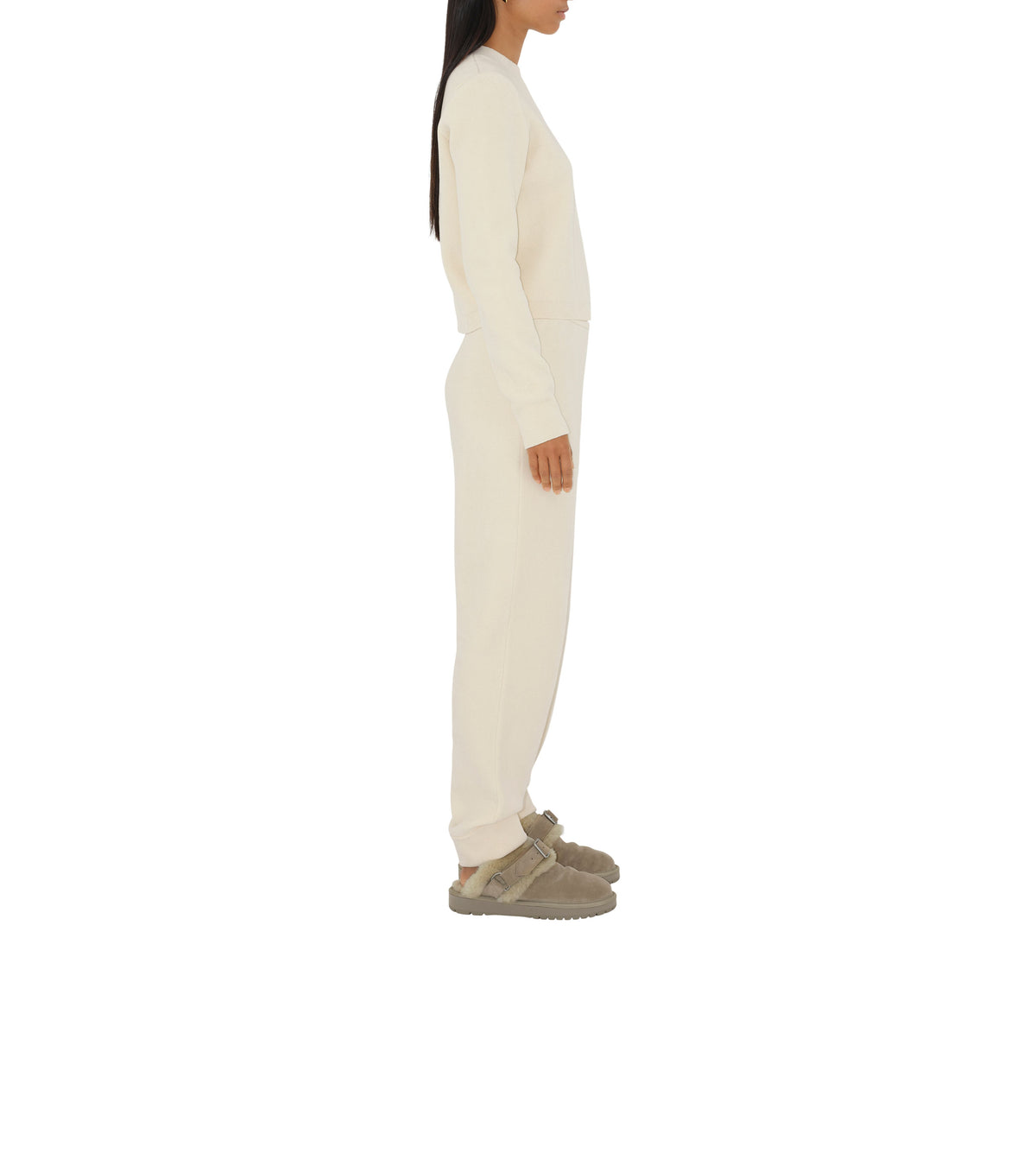 W KNIT TROUSERS NEIGE