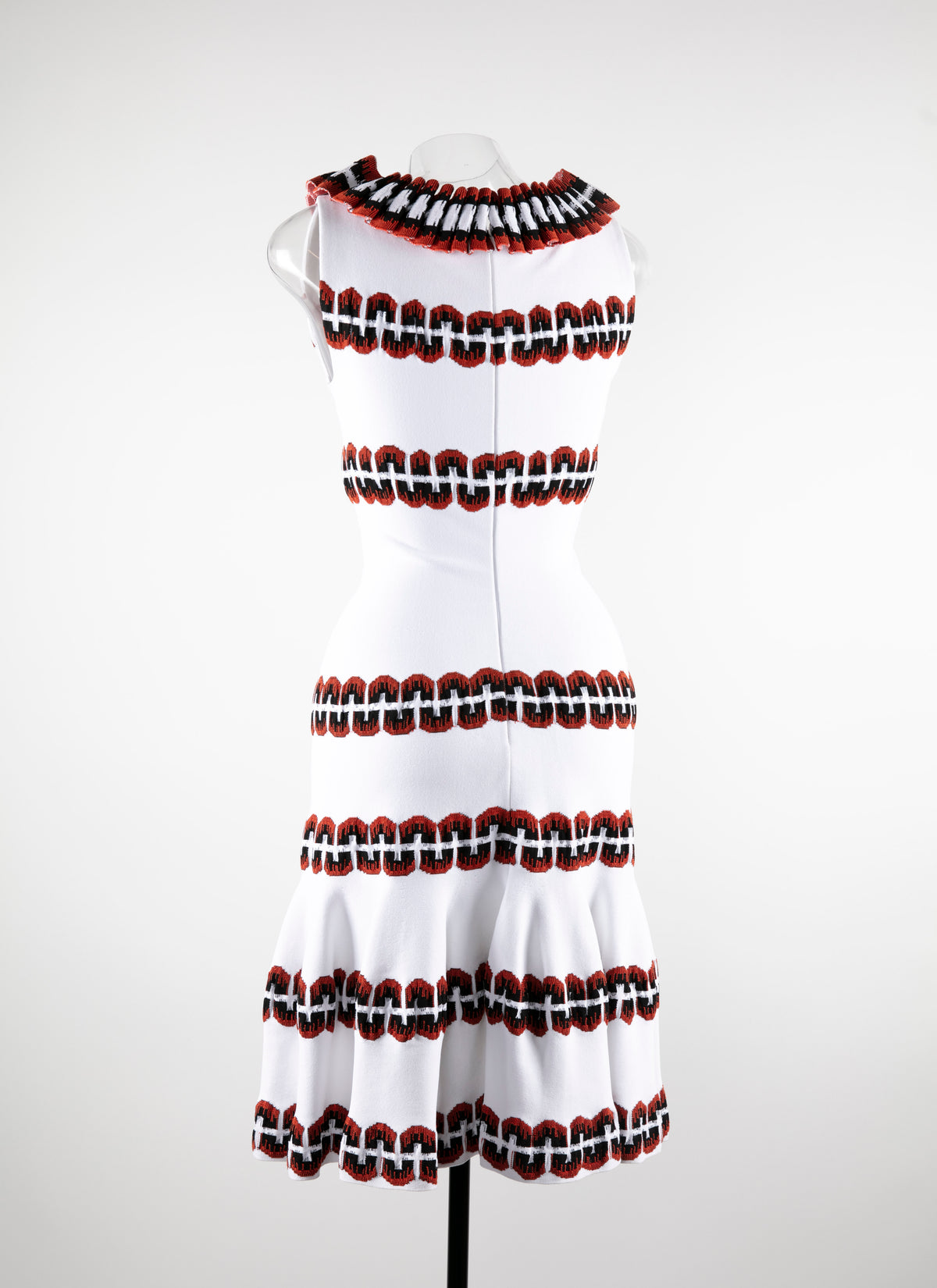 Mesh Farandole sleeveless dress - White