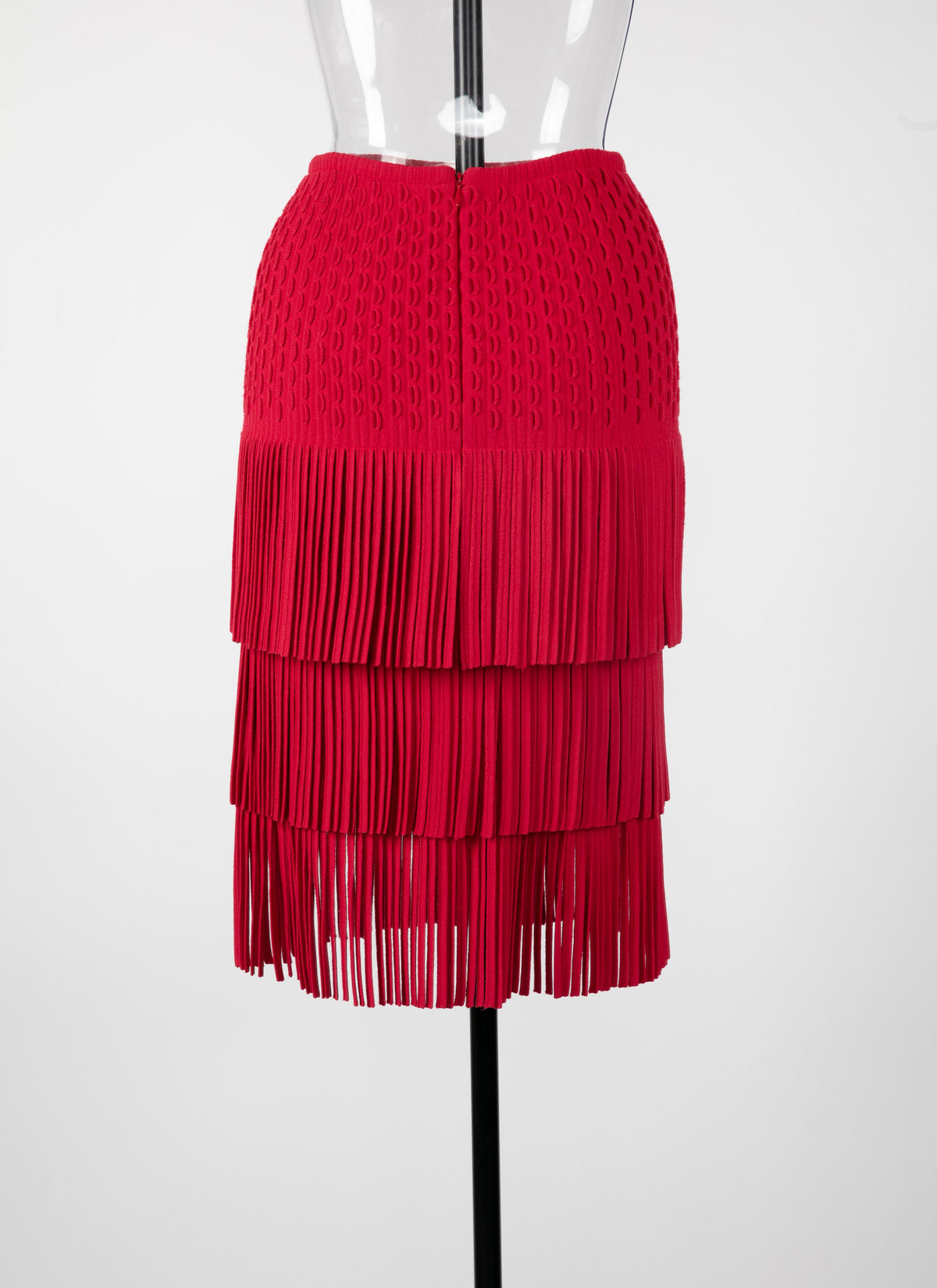 Knitted Apache Skirt - Red