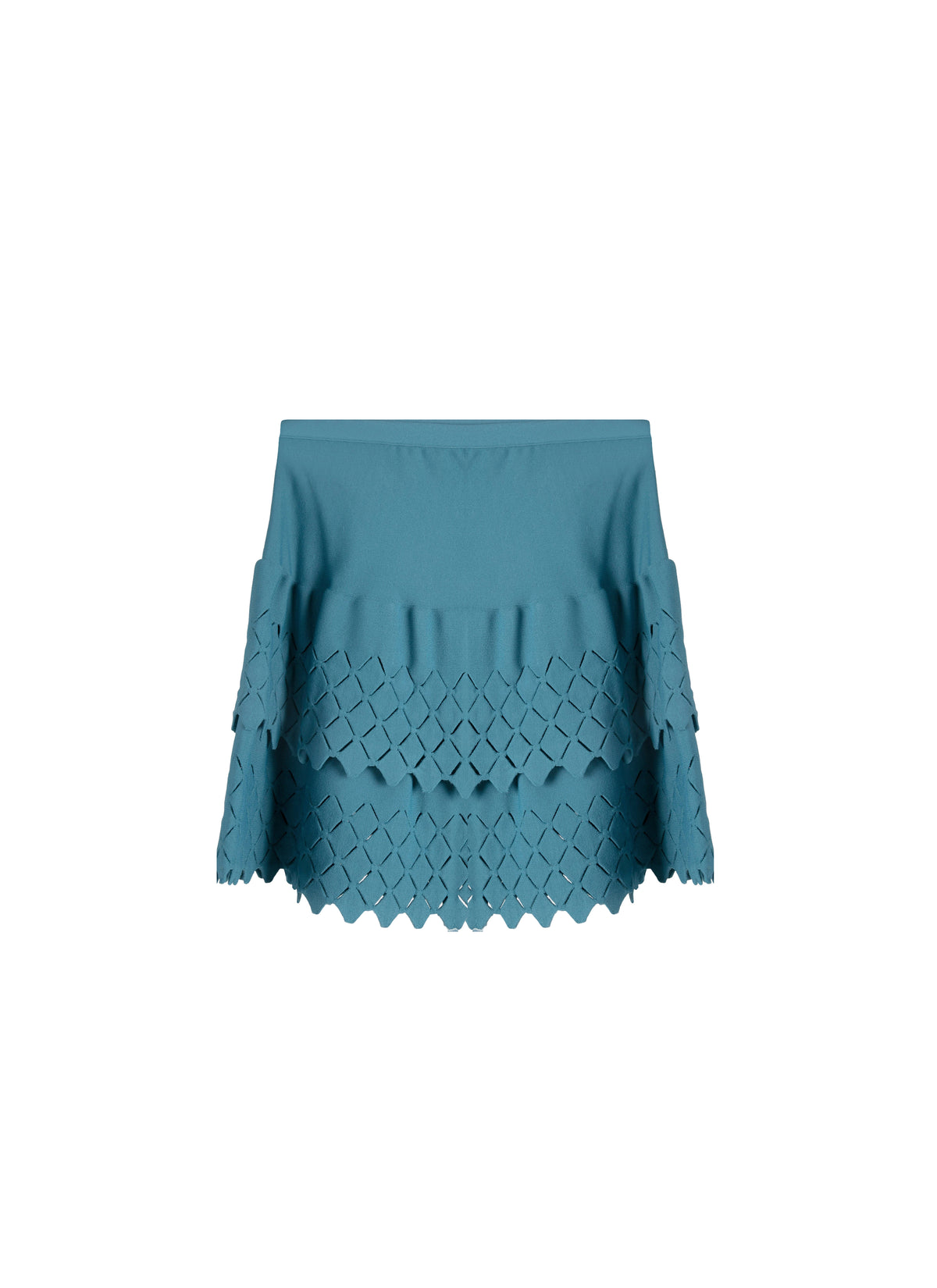 Jupe Diamant en maille - Bleu Glacier
