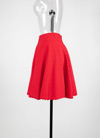 Short knitted skirt Malte - Scarlet
