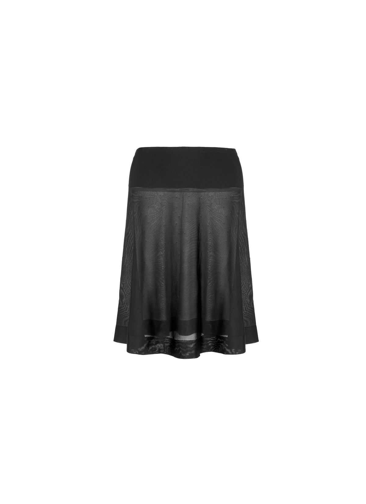 Sheer plain short skirt - Intense Black