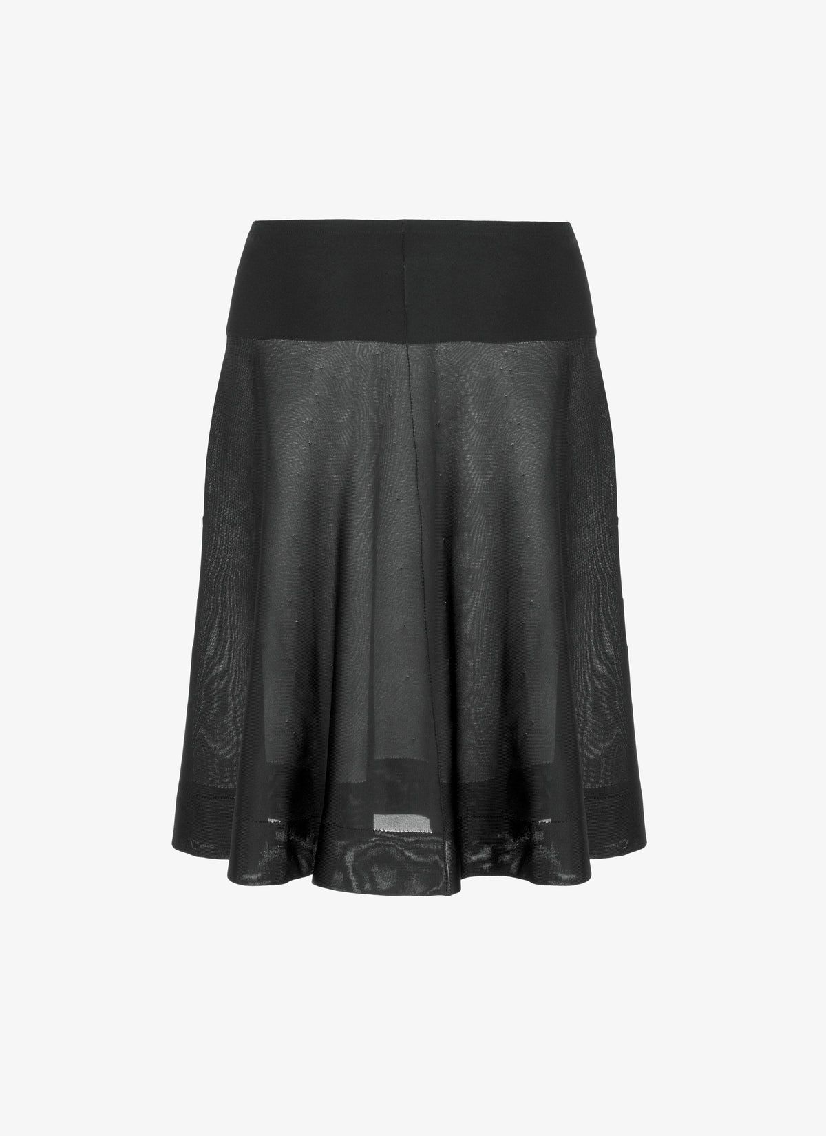 Sheer plain short skirt - Intense Black