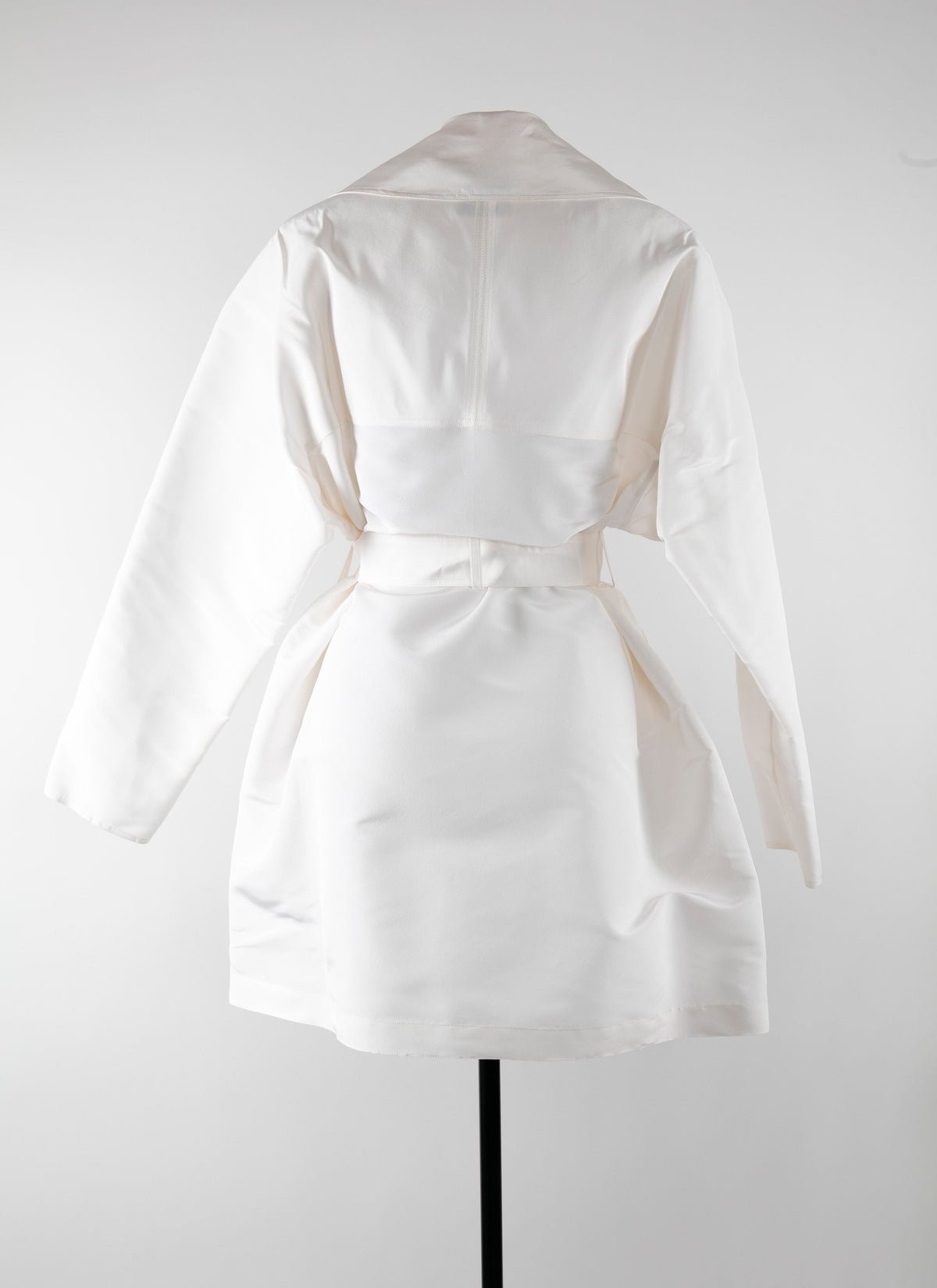 Silk trench coat - White