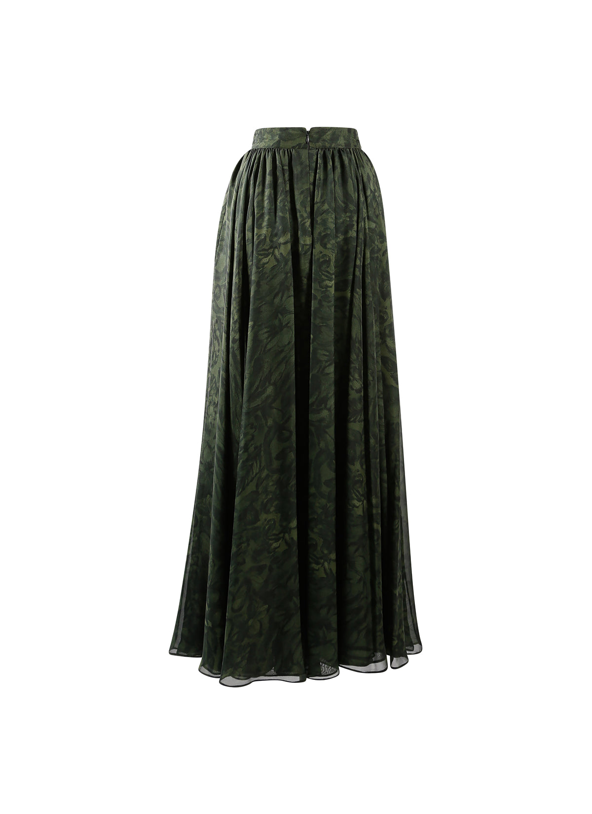 Silk floral skirt - Fir tree