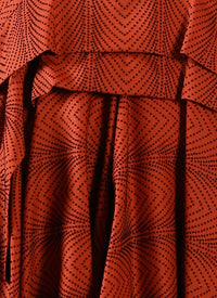 Mussola Boa dress - Dark Red