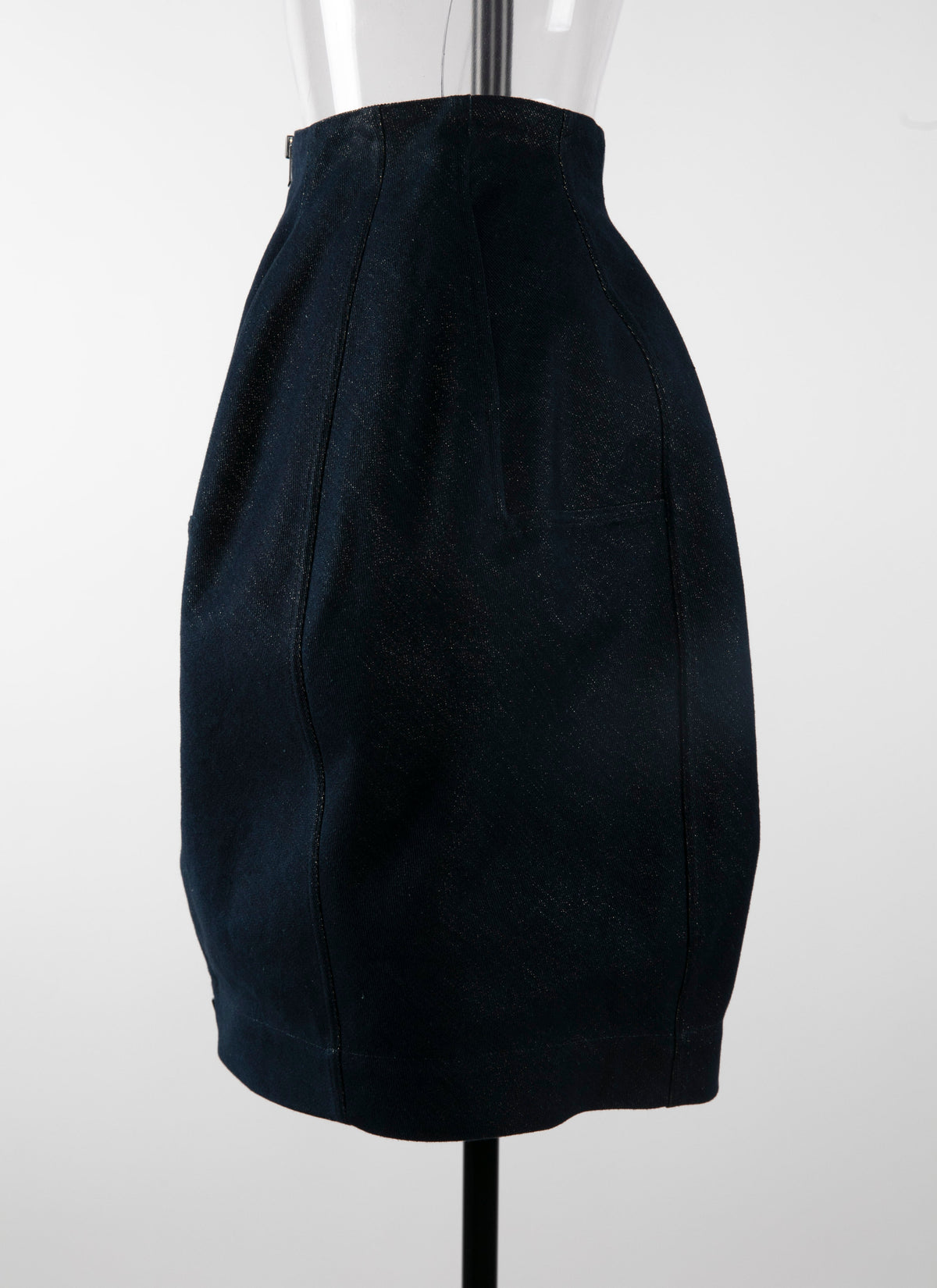 Jupe boule en denim - Or