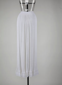 Jupe longue Falbalas - Blanc