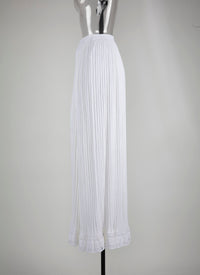 Jupe longue Falbalas - Blanc