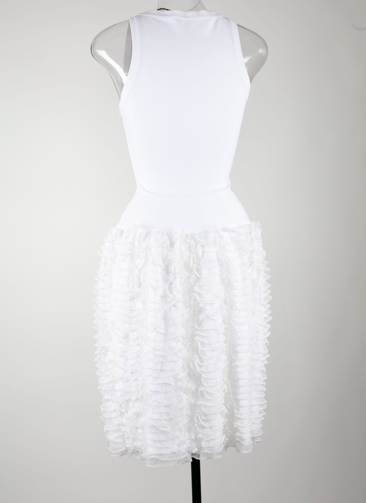 Houpette sleeveless dress - White