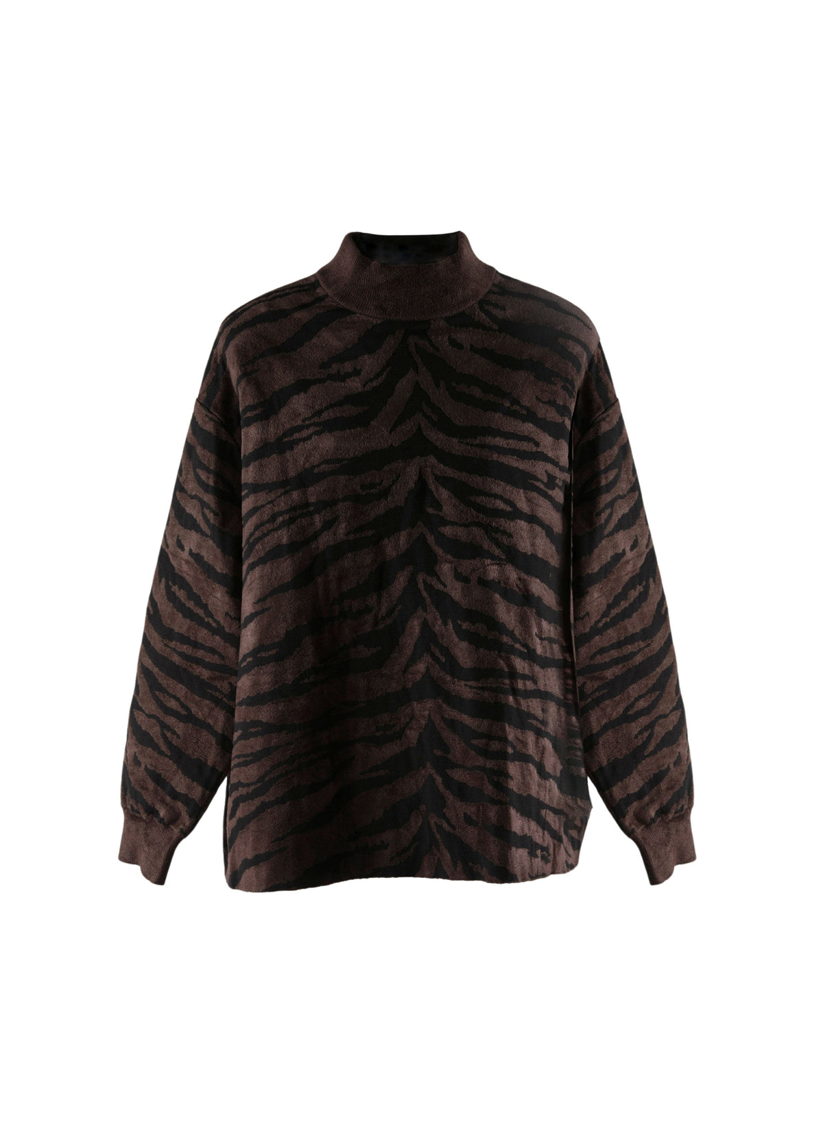 Knitted Zebra jumper - Black & Brown