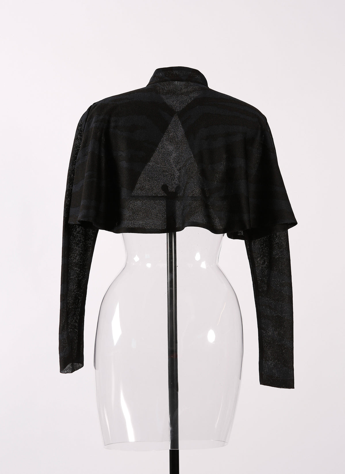 Cardigan à manches longues Zebra en soie - Noir & Bleu