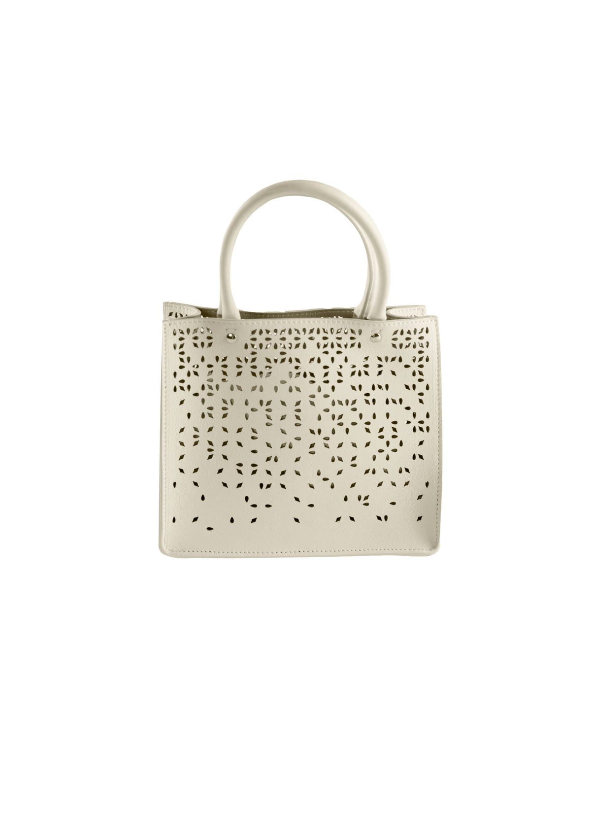 Sac cabas Garance 16 en cuir - Ivoire