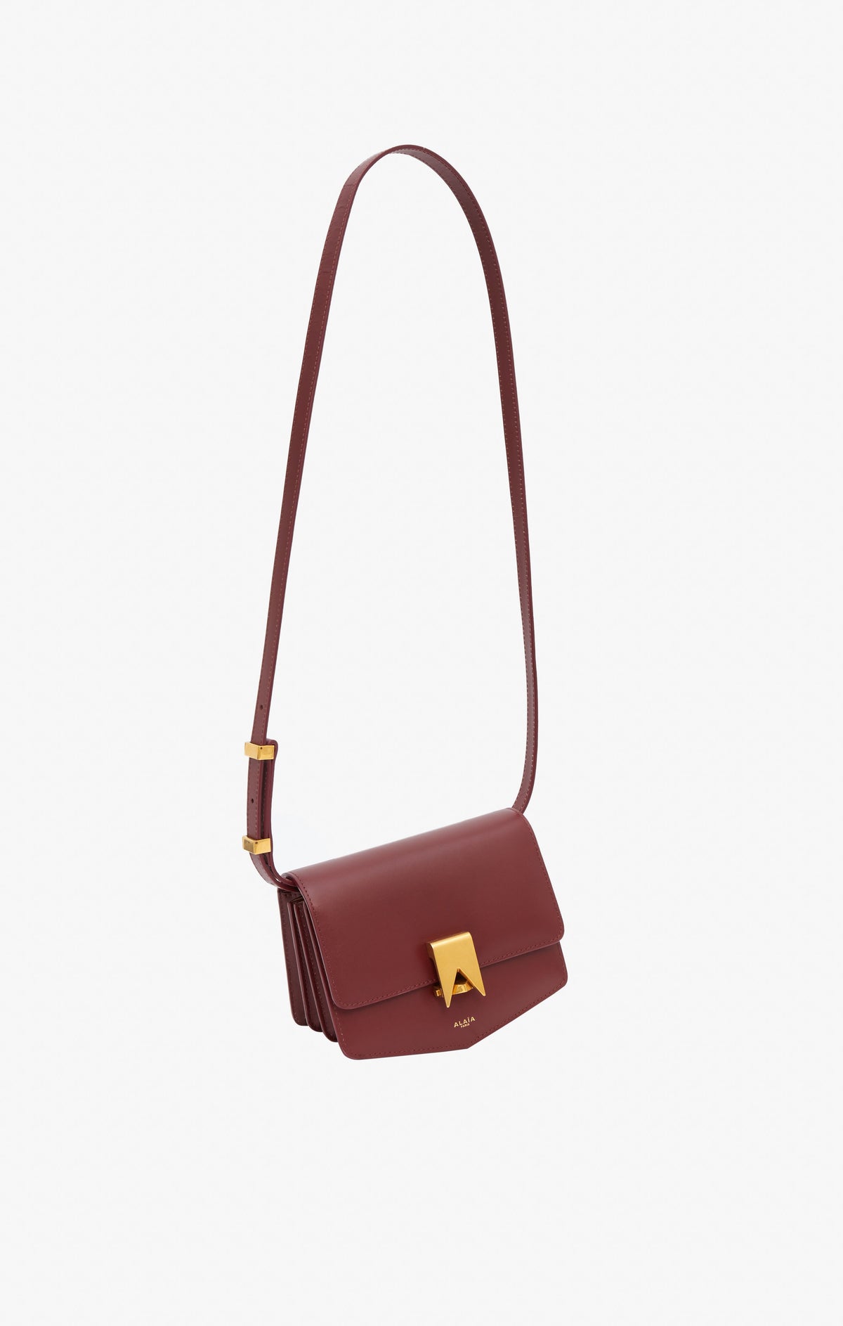 Le Papa Small Leather Bag - Garnet Red