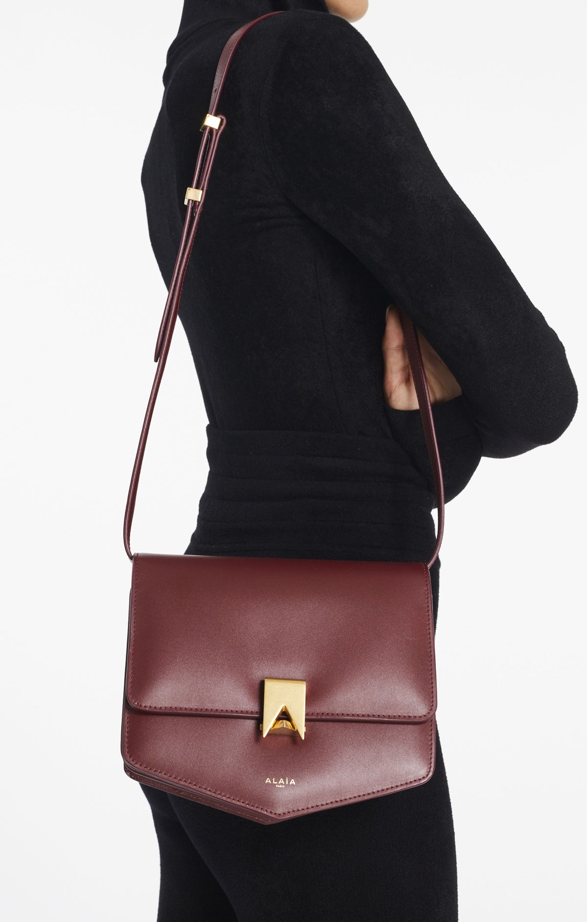 Leather Dad Bag - Garnet Red