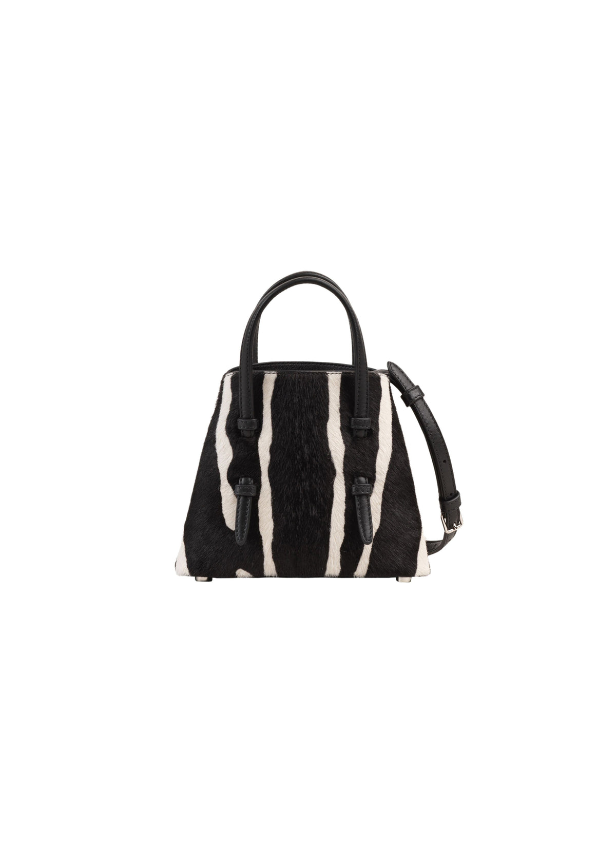 Mini sac Mina 16 en cuir - Blanc & Noir