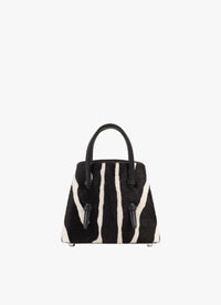 Mini sac Mina 16 en cuir - Blanc & Noir