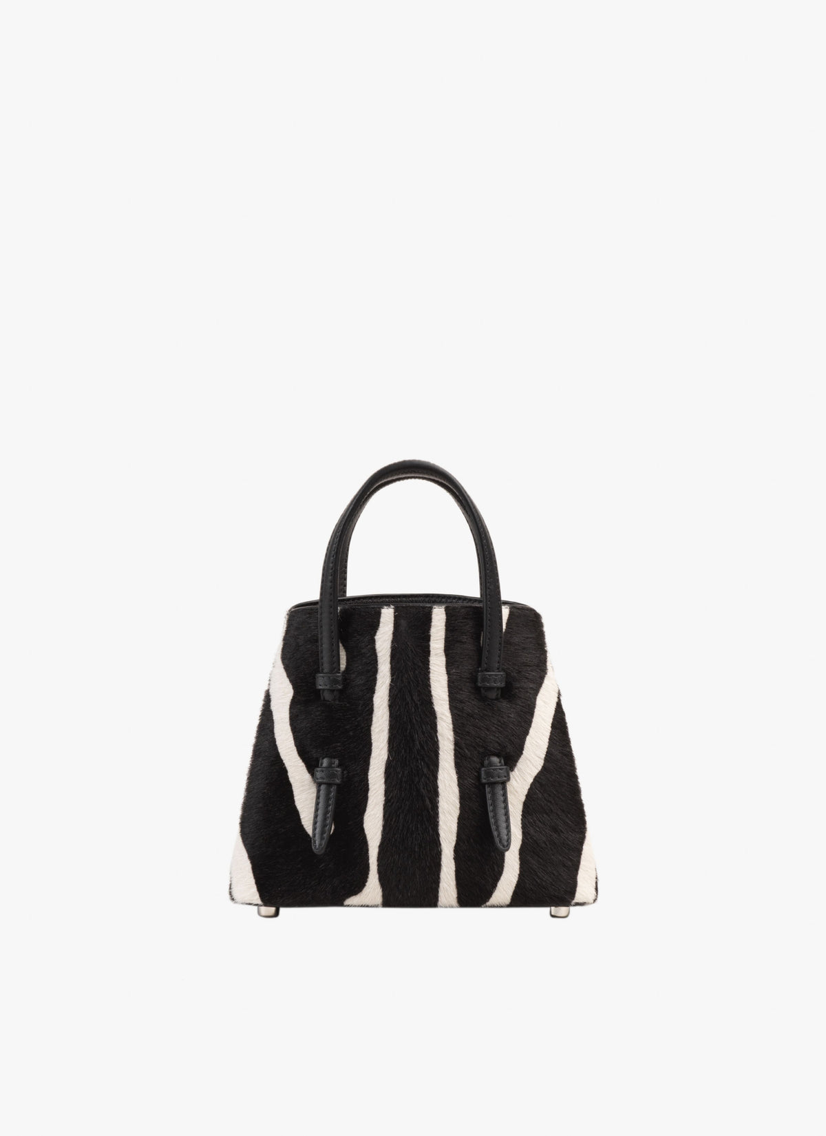 Mini sac Mina 16 en cuir - Blanc & Noir