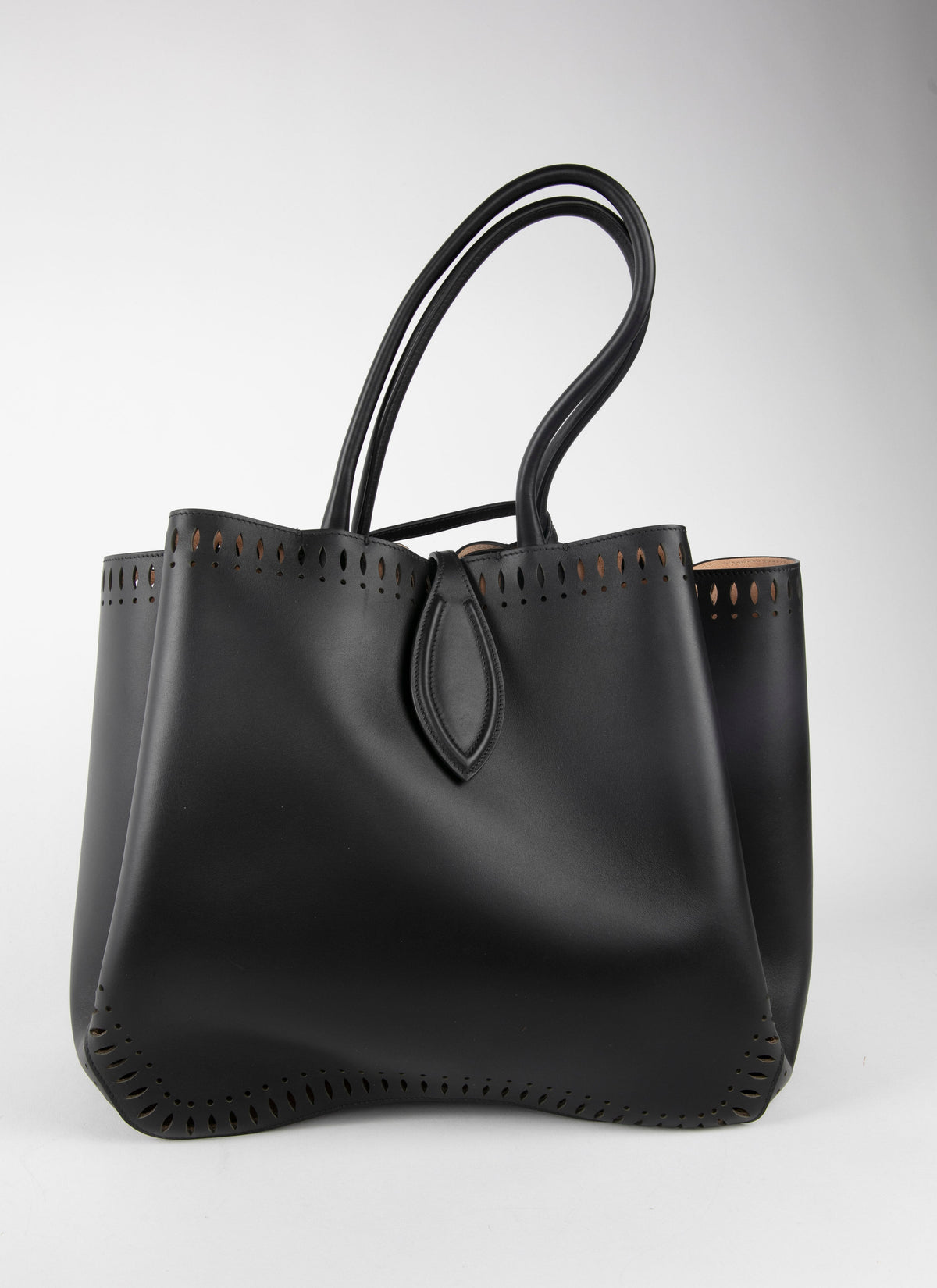 Sac porté épaule Angele 32 en cuir - Noir
