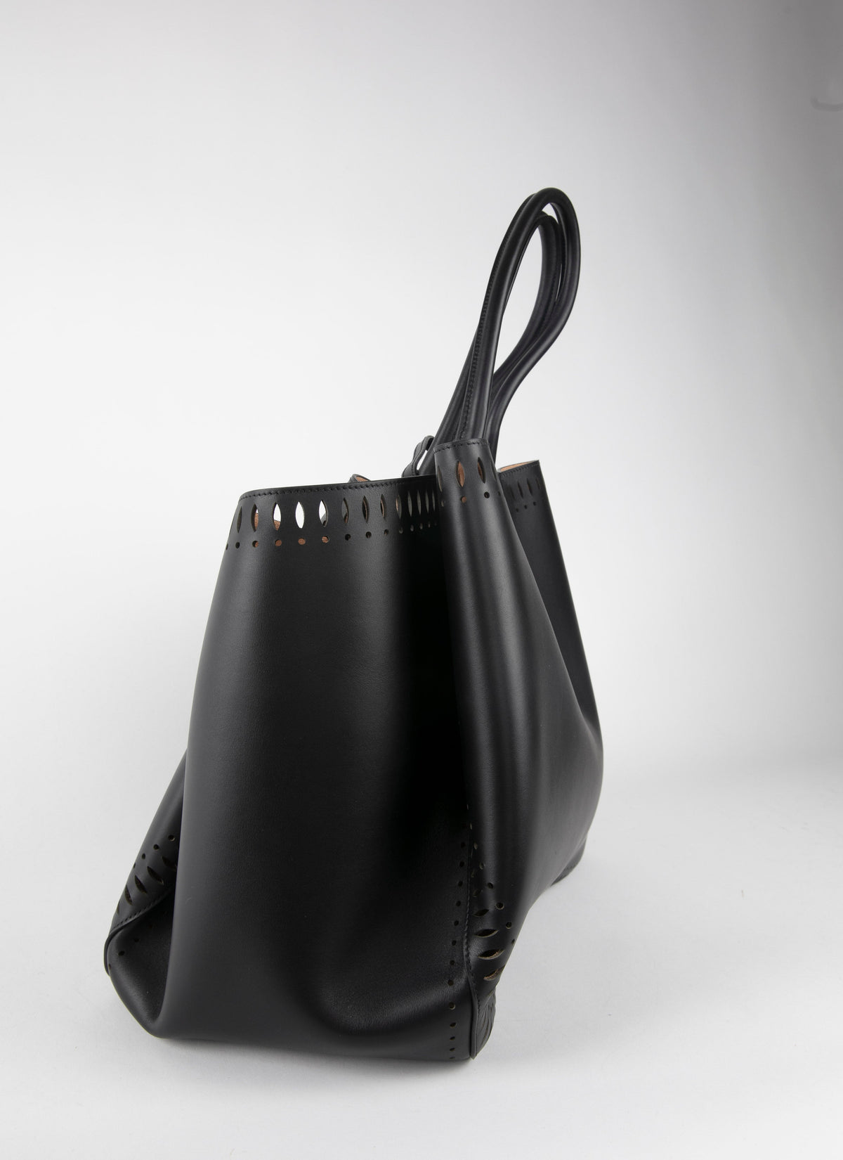 Sac porté épaule Angele 32 en cuir - Noir
