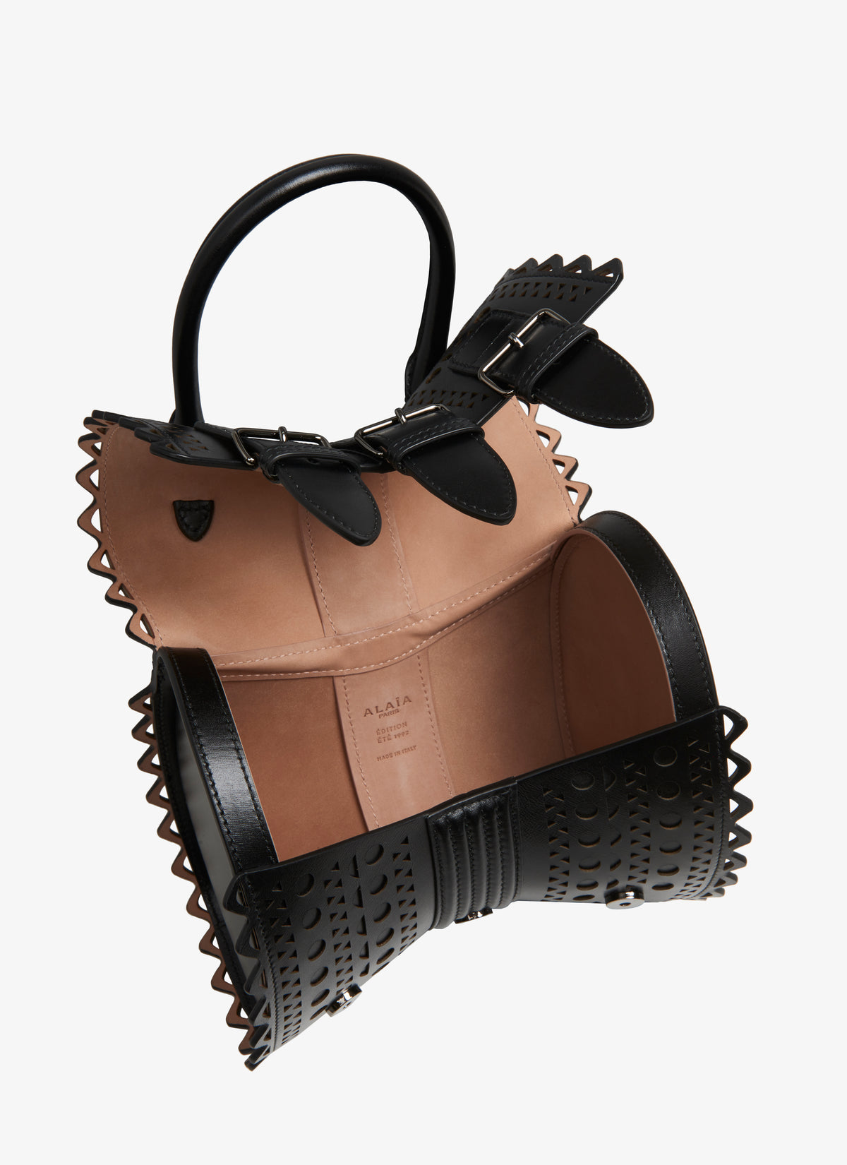 Sac corset 18 en cuir - Noir