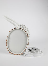 Sac corset 18 en cuir - Blanc Optique