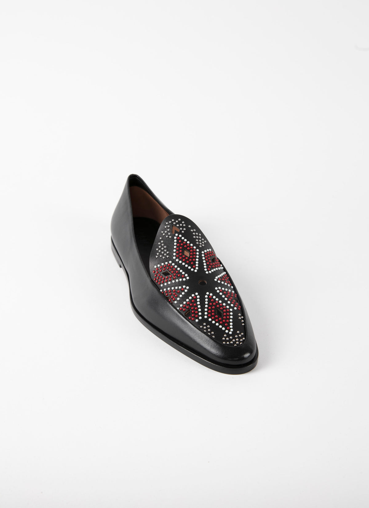 Mocassins en cuir - Noir & Multicolor