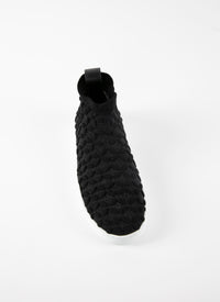 Leather Petal Sneakers - Black