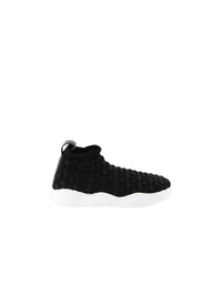 Leather Petal Sneakers - Black