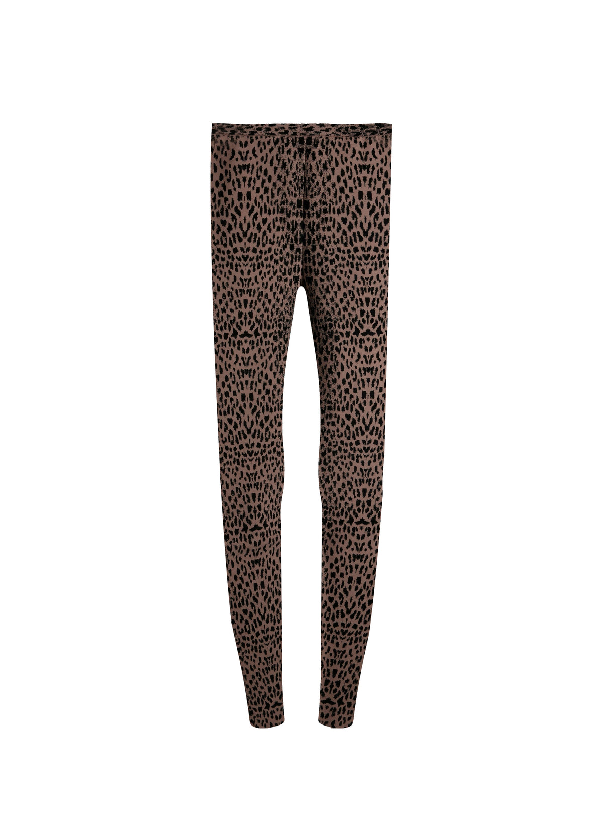 Animal print leggings - Flesh & Black