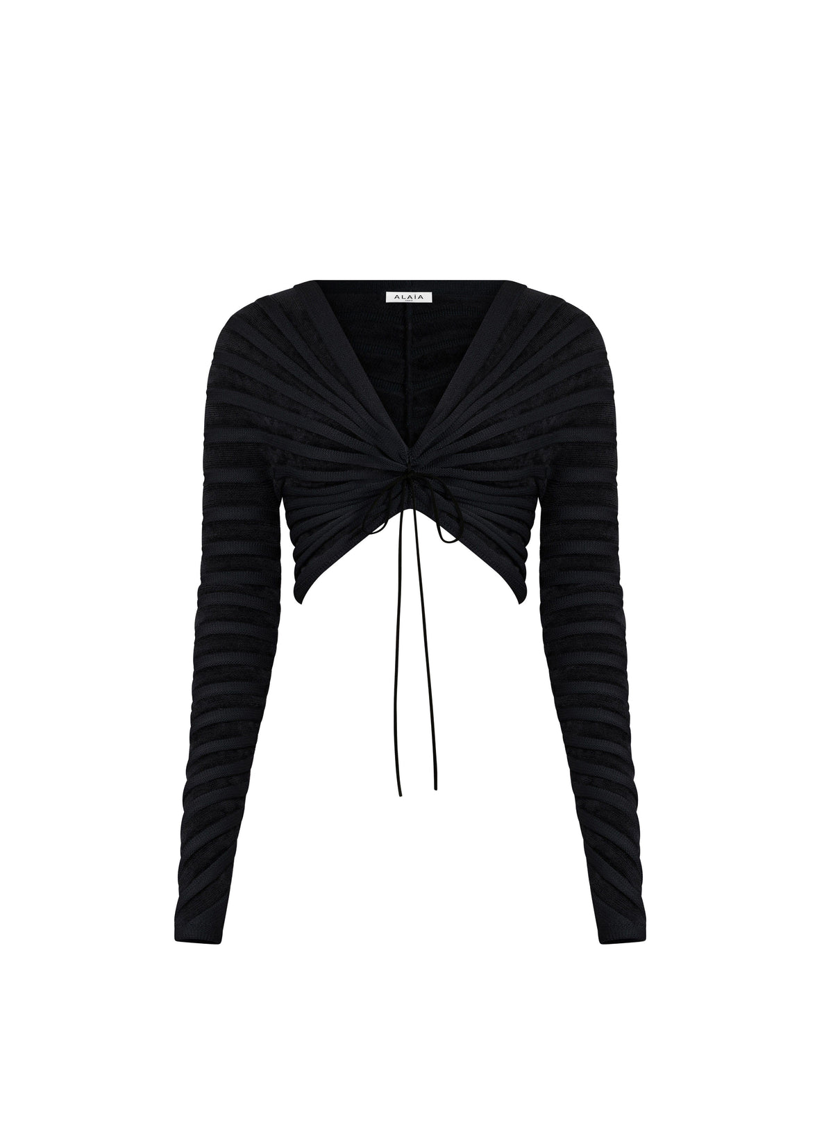 Top en velours à manches longues - Noir Alaïa