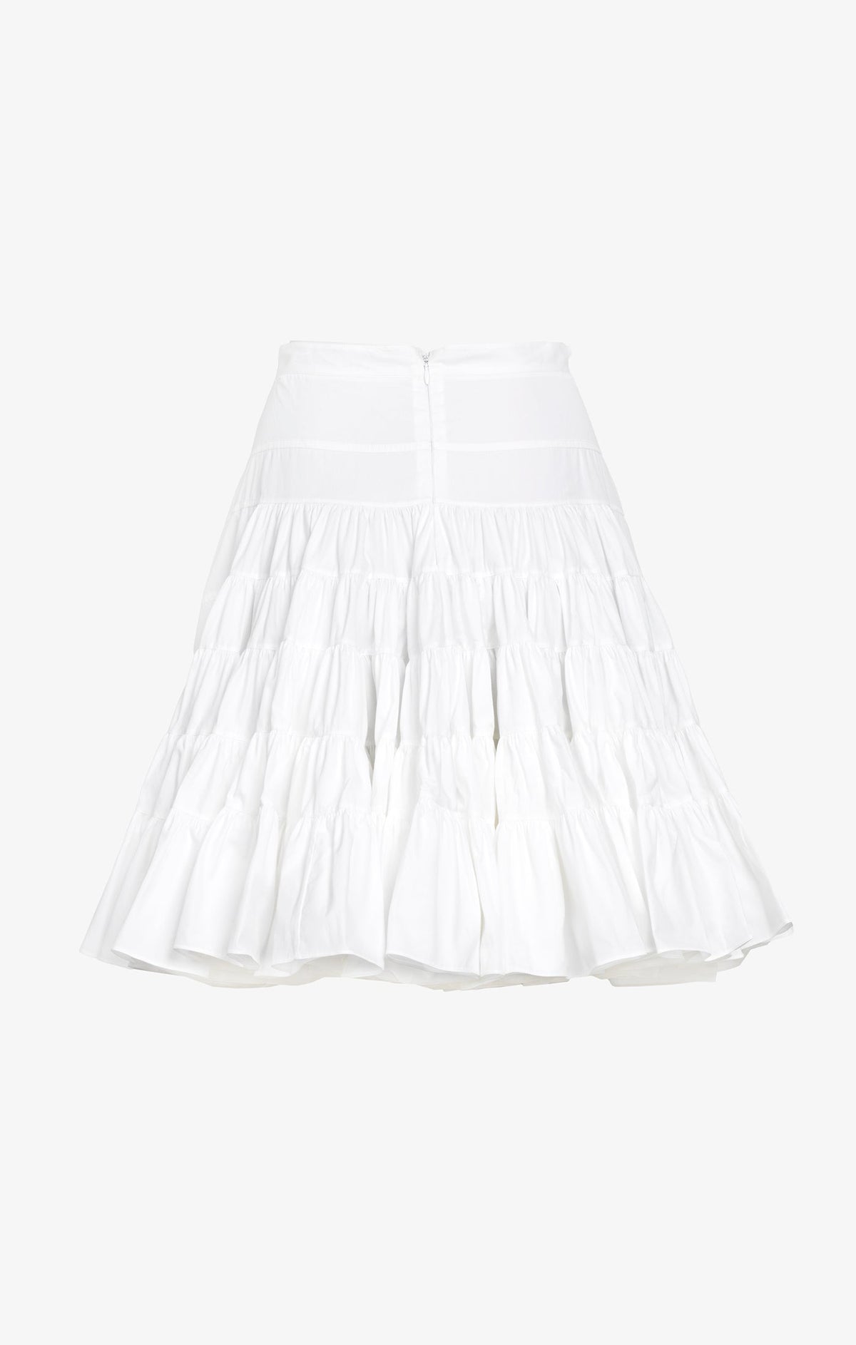 Jupe à volants en coton - Blanc