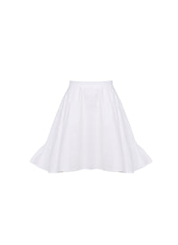 Jupe à volants en coton - Blanc