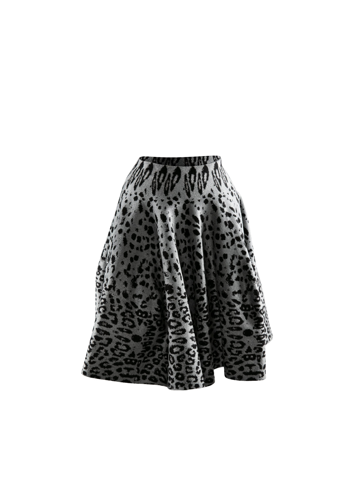 Jupe courte à imprimé animalier - Gris & Noir