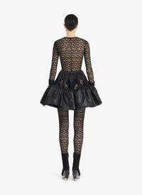 Combinaison en dentelle à imprimé léopard - Noir Alaïa