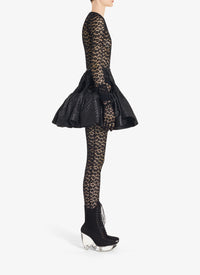 Combinaison en dentelle à imprimé léopard - Noir Alaïa